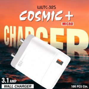 Walta WUTC-325 Cosmic+ Micro 15.5W Fast Wall Charger with Micro USB Cable | 3.1A Smart Mobile Charger |