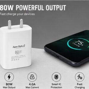 Walta WUTC-521 Super Flash 80W Fast Wall Charger | 4.0A Smart USB Charger | Single USB Mobile Charging Adapter