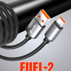 Walta FUEL-2 USB to Type-C Fast Charging Cable | 65W Fast Charge Support | 1 Meter Braided Data & Sync Cable