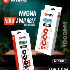 Walta MAGNA USB to Type-C Fast Charging Cable | 18W Fast Charge Support | 3A Output | 1 Meter Data & Sync Cable