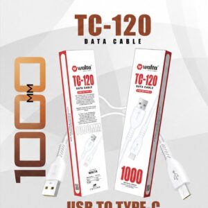 Walta TC-120 USB to Type-C Data Cable | 1000mm (1 Meter) Fast Charging & Data Sync Cable | Durable Charging Cable
