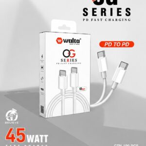Walta OG Series USB-C to USB-C PD Fast Charging Cable | 45W Power Delivery | 1 Meter Data & Sync Cable